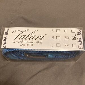 Electric Blue Stretch Braided Belt 2XL
